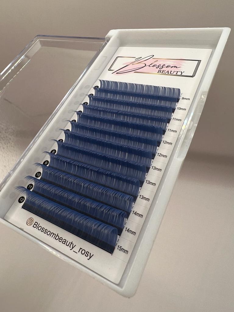Colored Classic Flat D /0.15/Mix Tray-Glass Blue