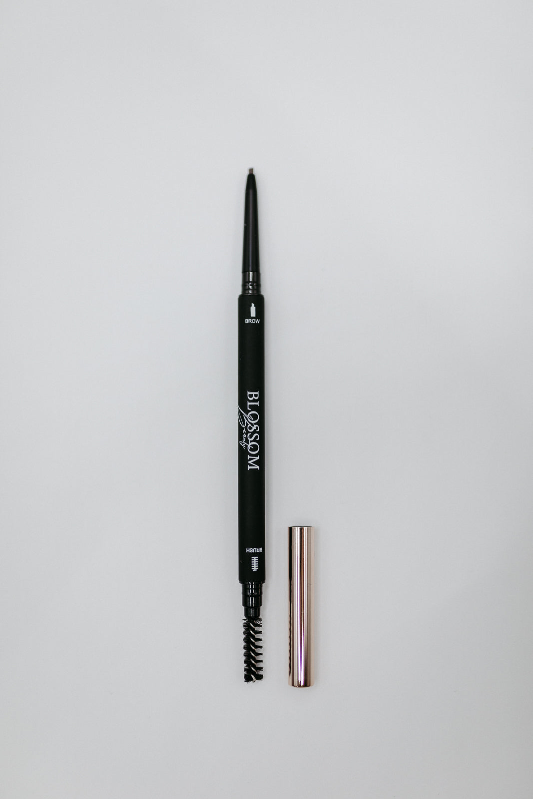 Lápiz de cejas retráctil ultrafino con pincel-Marrón oscuro